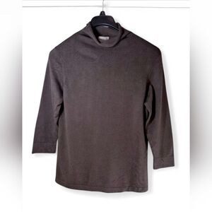 Brooks Brothers 346 Lightweight Silk Blend Mock Neck 3/4 Sleeve Sweater XL